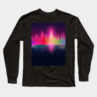 Abstract equalizer sound wave with rainbow colors T-Shirt Long Sleeve T-Shirt